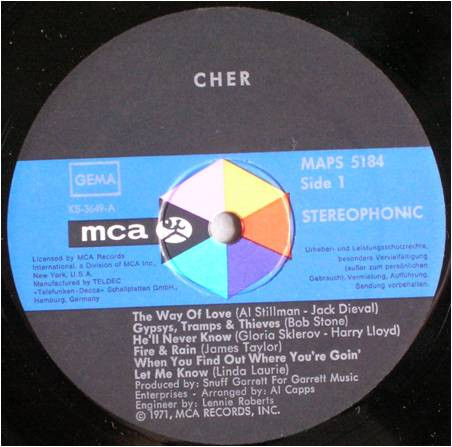 Chér - Cher | MCA Records (MAPS 5184) - 3