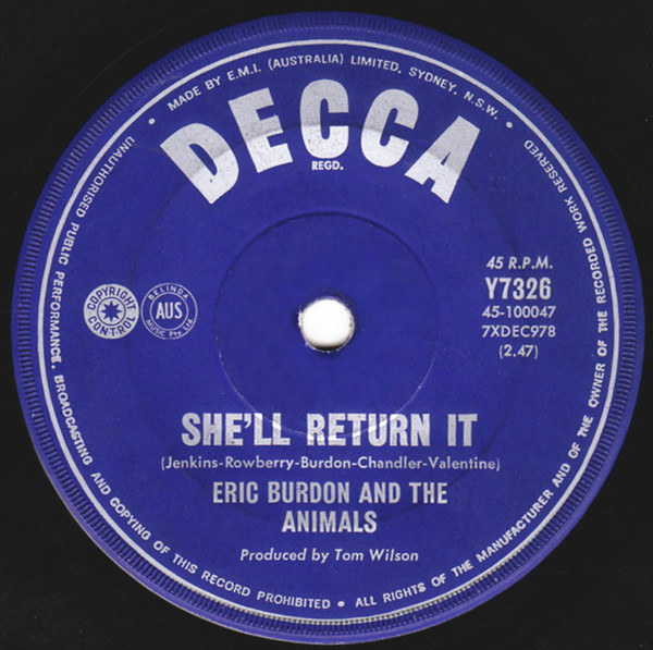 lataa albumi Eric Burdon And The Animals - See See Rider Shell Return It