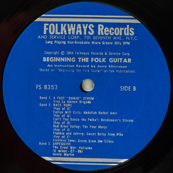 Jerry Silverman - Beginning Folk Guitar: An Instruction Record For Beginners | Folkways Records (FS 8353) - 5