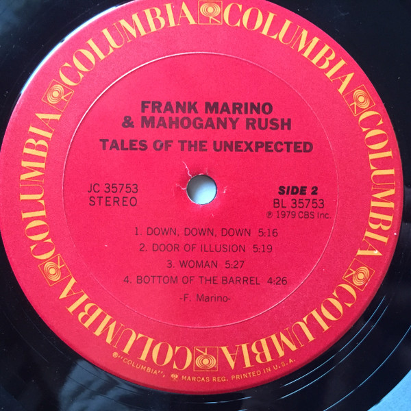 Frank Marino & Mahogany Rush - Tales Of The Unexpected | Columbia (JC 35753) - 4