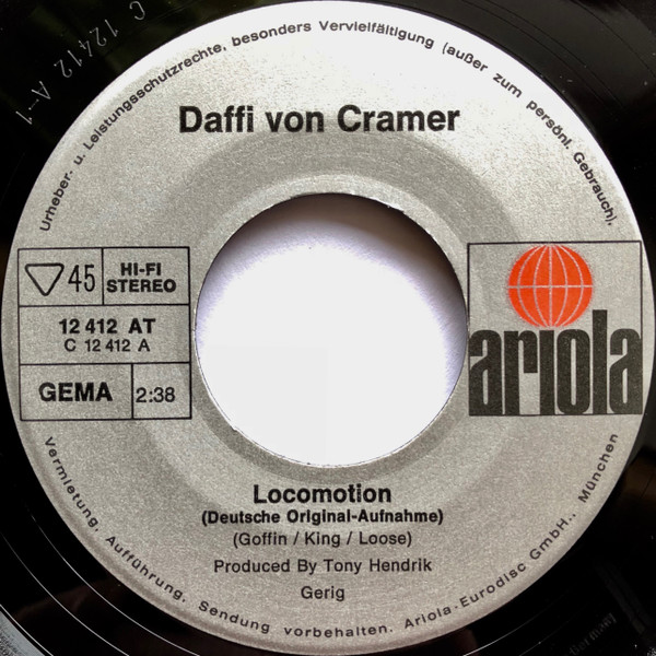 télécharger l'album Daffi von Cramer - Locomotion Deutsche Original Aufnahme