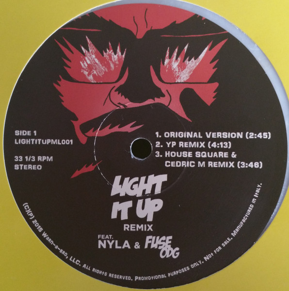 vejspærring klinke Airfield Major Lazer Feat. Nyla & Fuse ODG – Light It Up (Remix) (2016, White / Grey  Marbled, Vinyl) - Discogs