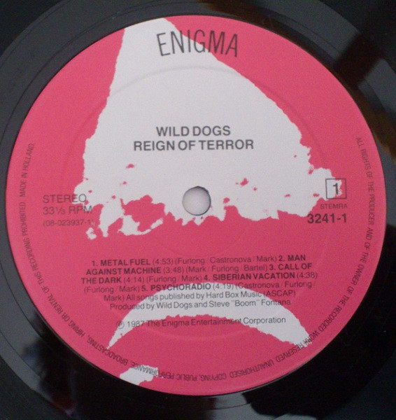 Wild Dogs – Reign Of Terror (1987, Vinyl) - Discogs