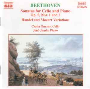 Ludwig van Beethoven - Sonatas For Cello And Piano Op. 5 Nos. 1 and 2  Handel And Mozart Variations album cover