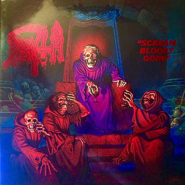 Toppa in tessuto con scritta in inglese “Death Scream Bloody Gore” SP2352 