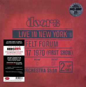 The Doors – Live In New York (2010, 180g, Vinyl) - Discogs