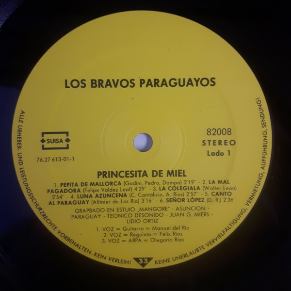 lataa albumi Los Bravos Paraguayos - Princesita De Miel