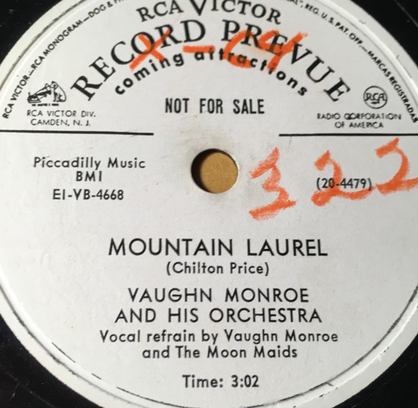 last ned album Vaughn Monroe And His Orchestra - Mountain Laurel Ooh What You Did