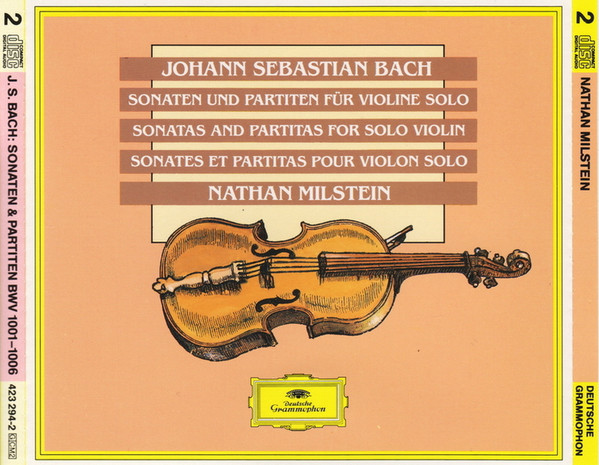 CD Bach Bach Sonatas & Domestique Pour Violon Solo Nathan Milstein 