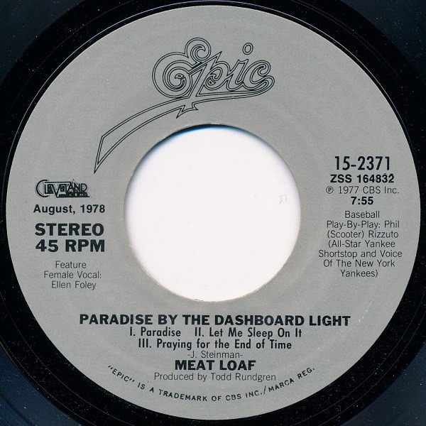 ladda ner album Meat Loaf - Two Out Of Three Aint Bad Paradise By The Dashboard Light