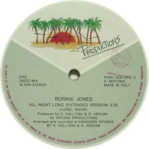 Ronnie Jones - All Night Long album cover