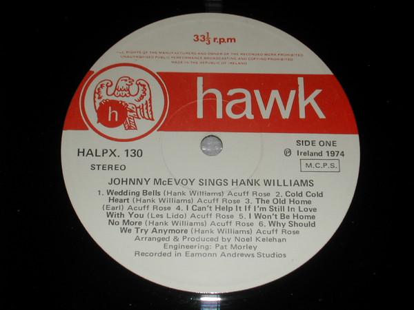lataa albumi Download Johnny McEvoy - Sings Hank Williams album