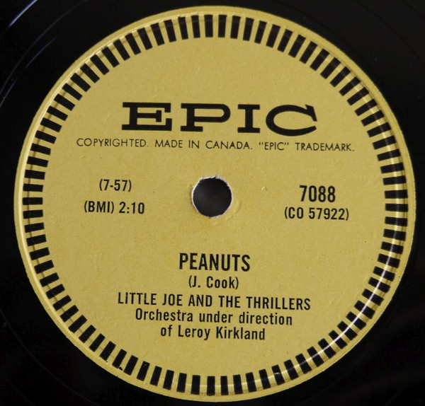 Little Joe & The Thrillers – Peanuts (1957, Vinyl) - Discogs