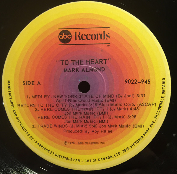 Mark-Almond - To The Heart | ABC Records (9022-945) - 3