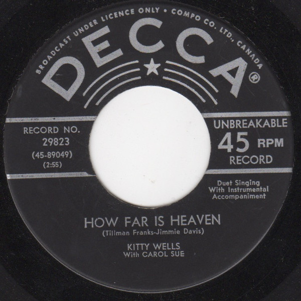 Kitty Wells How Far Is Heaven Vinyl Discogs