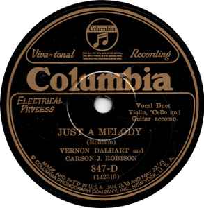 Vernon Dalhart - Just A Melody / When You're Far Away album cover