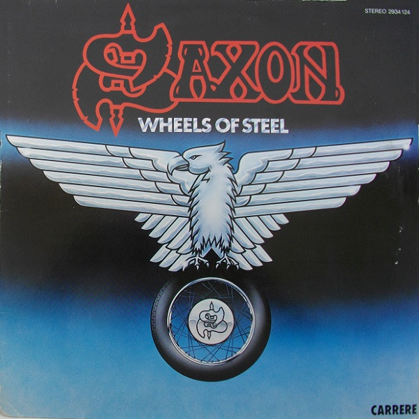 Обложка конверта виниловой пластинки Saxon - Wheels Of Steel