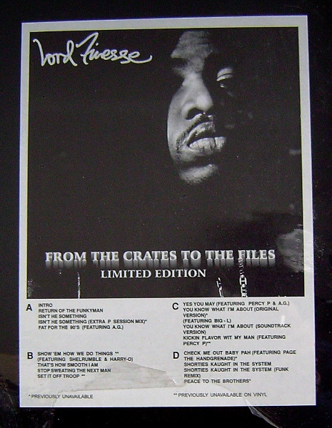 Lord Finesse – From The Crates To The Files (1998, Vinyl) - Discogs