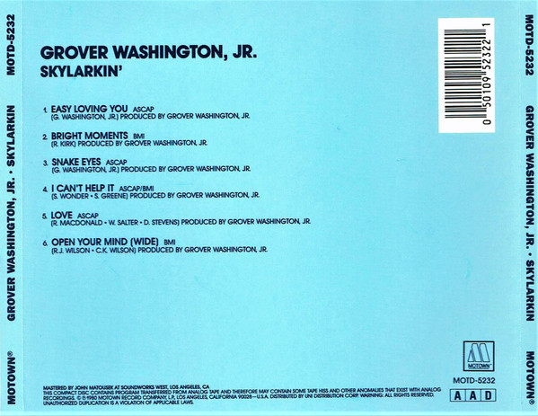 Album herunterladen Grover Washington, Jr - Skylarkin
