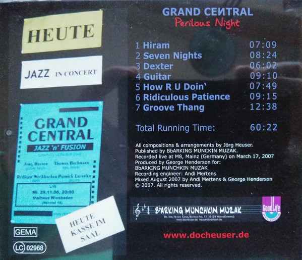 lataa albumi Grand Central - Perilous Night
