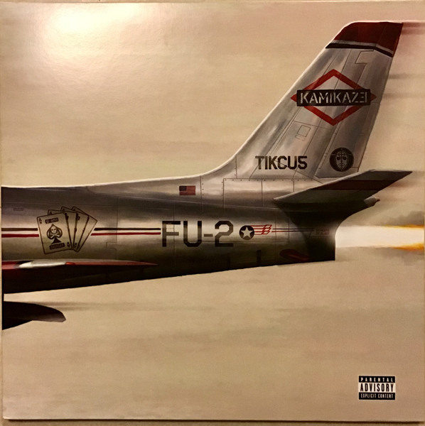 The album cover for Eminem Kamikaze
