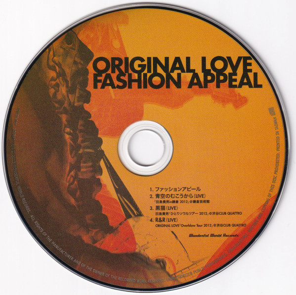 Original Love – Fashion Appeal (2013, CD) - Discogs