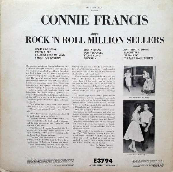 Album herunterladen Connie Francis - Sings Rock N Roll Million Sellers