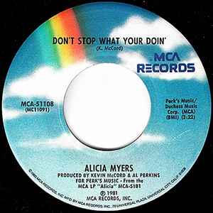Alicia Myers - Don't Stop What Your Doin' album cover
