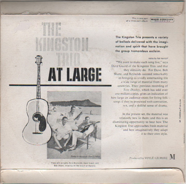 Album herunterladen The Kingston Trio - The Kingston Trio At Large