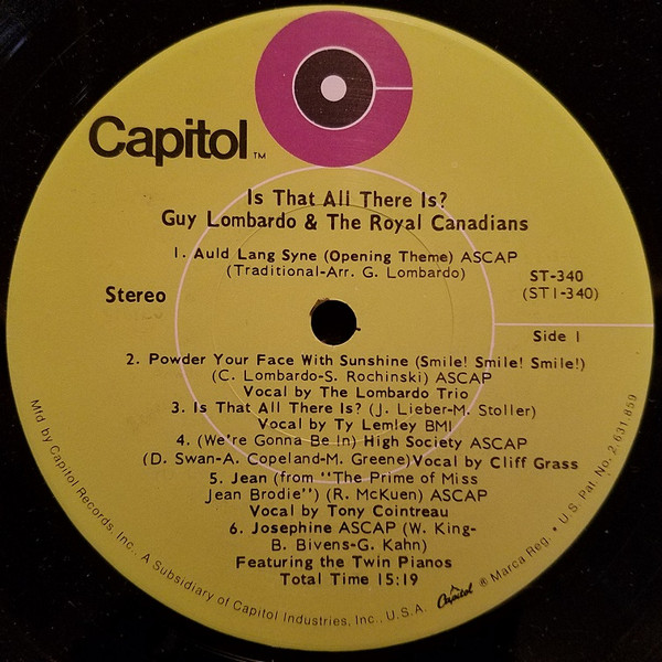 lataa albumi Guy Lombardo And His Royal Canadians - Is That All There Is Recorded Live At The Tropicana