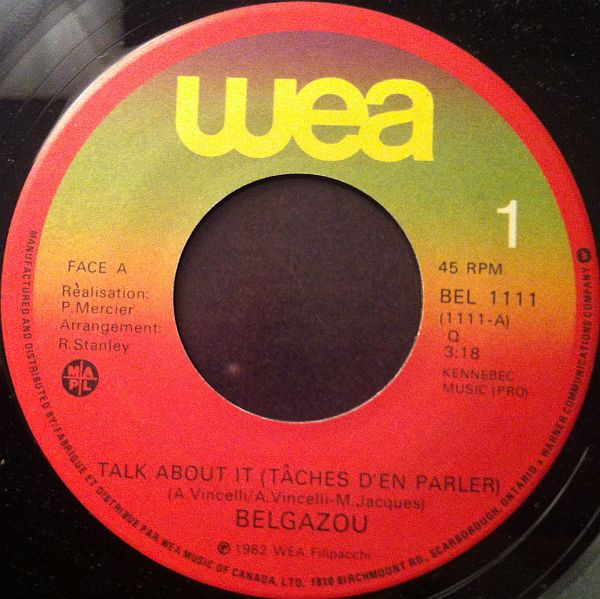 Belgazou - Talk About It (Tâches D'en Parler) | WEA (BEL 1111) - main