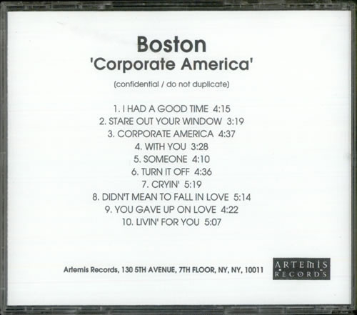 Boston – Corporate America (2002