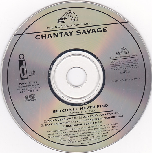 Chantay Savage – Betcha'll Never Find (1993, CD) - Discogs