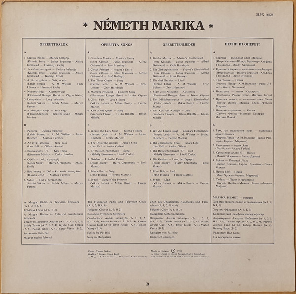 last ned album Németh Marika - Szív Ó Szív Operettdalok Operetta Songs