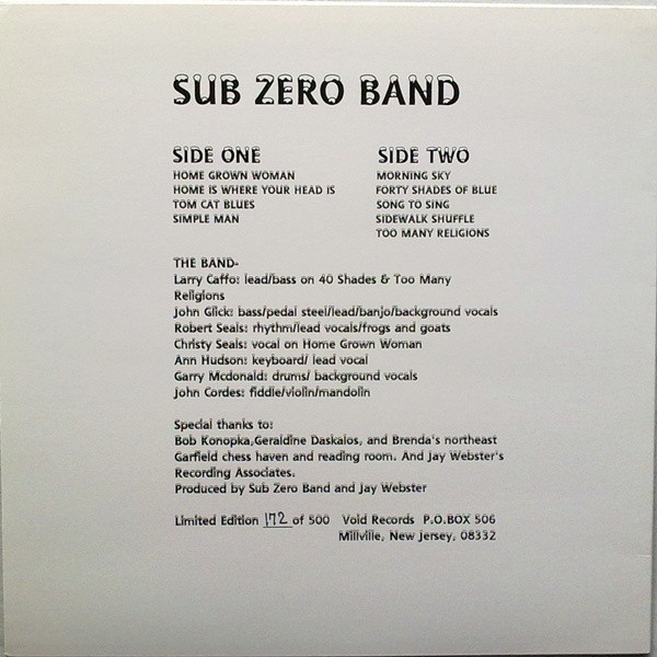 lataa albumi Sub Zero Band - Sub Zero Band