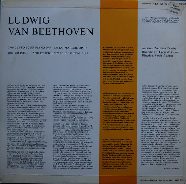 last ned album Beethoven M Pressler - Concerto No 1 Et Rondo