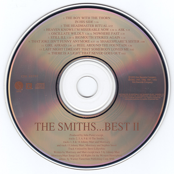 The Smiths – Best II (1992, CD) - Discogs