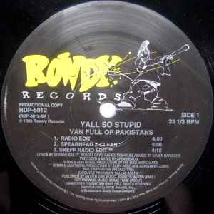 Yall So Stupid – Van Full Of Pakistans (1993, Vinyl) - Discogs