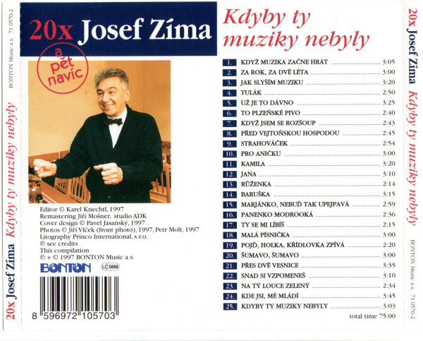 lataa albumi Josef Zíma - 20x Josef Zíma Kdyby Ty Muziky Nebyly A Pět Navíc