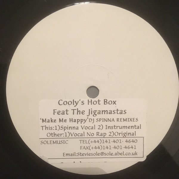 Coolys Hot Box Feat The Jigmastas – Make Me Happy (1998, Vinyl