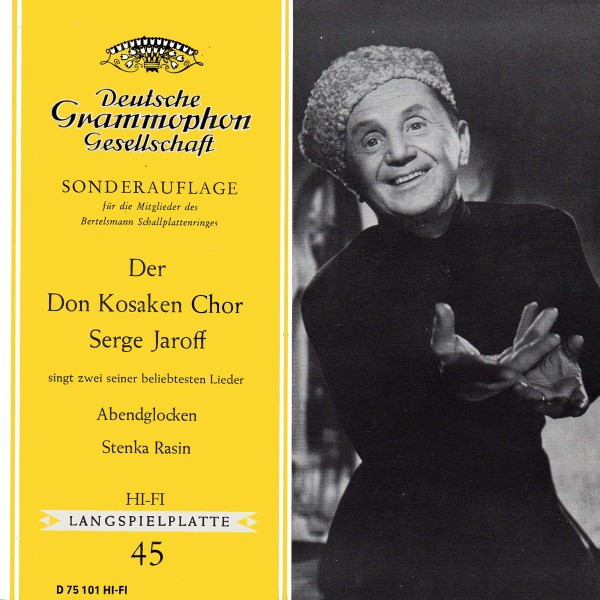 last ned album Der Don Kosaken Chor Serge Jaroff - Abendglocken Stenka Rasin
