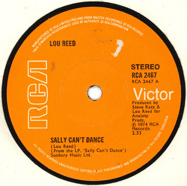 Lou Reed – Sally Can't Dance (1974, Vinyl) - Discogs