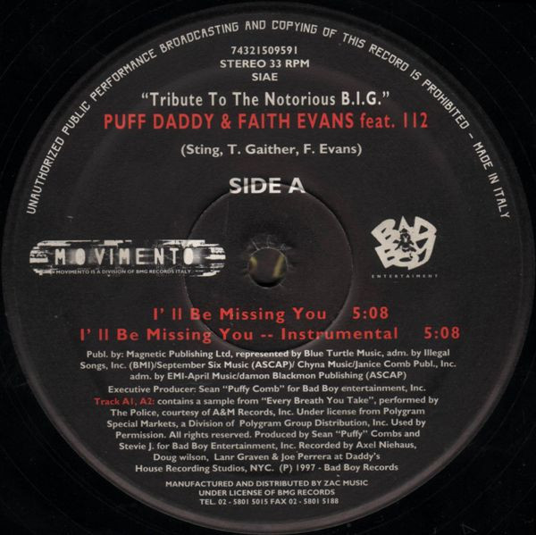 ladda ner album Puff Daddy & Faith Evans The Lox - Tribute To The Notorious BIG