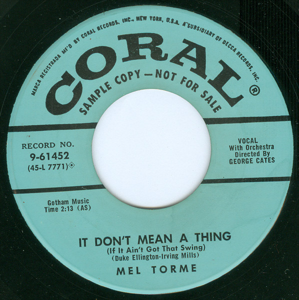 baixar álbum Mel Torme - It Dont Mean A Thing If It Aint Got That Swing Rose ODay