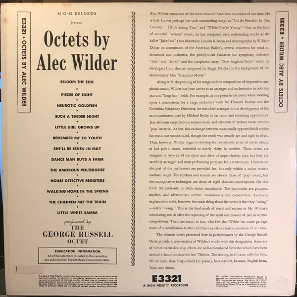 télécharger l'album The George Russell Octet - Octets By Alec Wilder