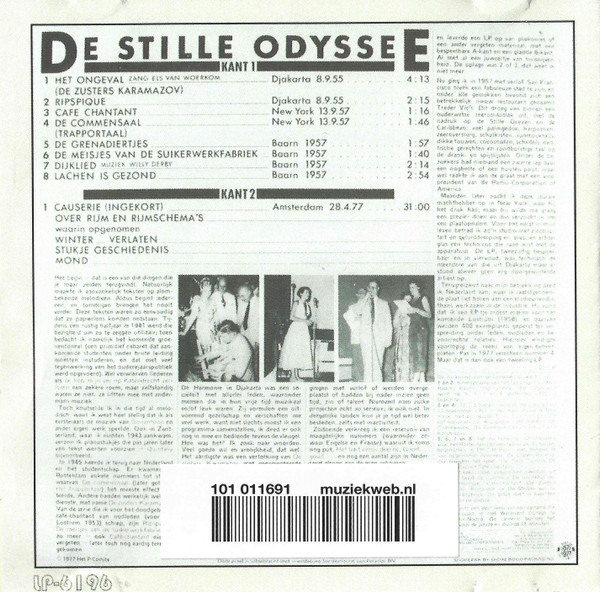 ladda ner album Drs P - De Stille Odysee 1955 1977