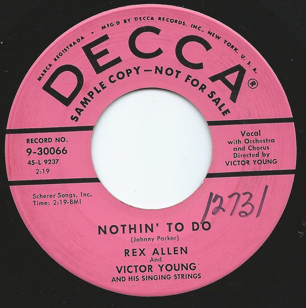 lataa albumi Rex Allen And Victor Young And His Singing Strings - Nothin To Do