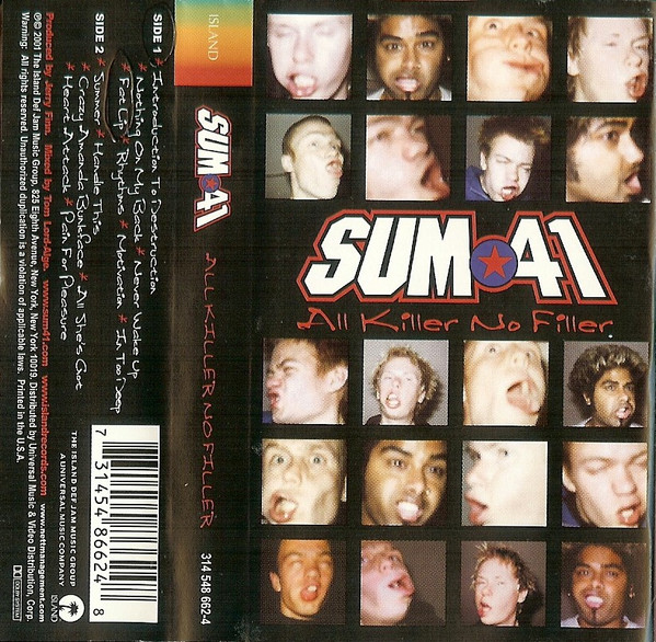 Sum 41 – All Killer No Filler (2001, Cassette) - Discogs