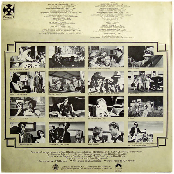 Paper Moon: Original Recordings Featured In The Soundtrack (1973, Vinyl) -  Discogs