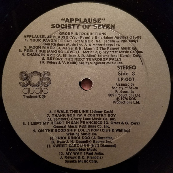 lataa albumi Society Of Seven - Applause